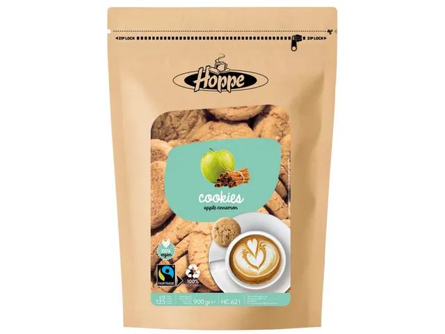 Koekjes Hoppe Cookies fairtrade appel kaneel circa 125stuks