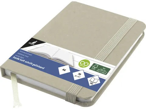 Notitieboek Kangaro met harde kraft kaft. A6 96 vel 70 grams papier, g