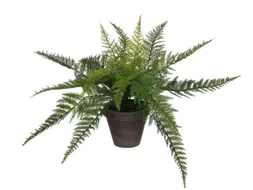Kunstplant Mica Varen groen in pot Stan grijs 38x50cm