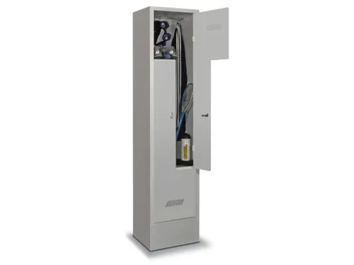 Z-garderobekast 1850x430x500mm 2 Delen Sokkel Klinksluiting Grijs