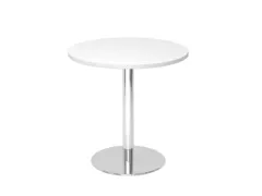 vergadertafel,HxØ 745x800mm,rond,schotelvoet chroom,ronde buis
