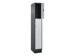 lockerkast,HxBxD 1950x300x500mm,1x3vakken,vak B 300mm,cil.-slot,sokkel