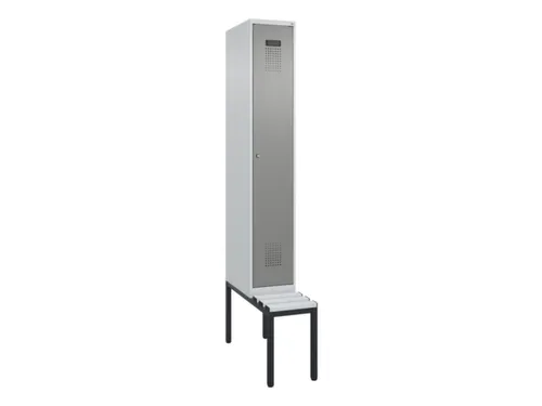locker met bank,voor scheiding van kleding,HxBxD 2120x300x815mm,1vak