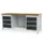 werkbank,m. achterwand,HxBxD 859x2000x750mm,multiplexblad
