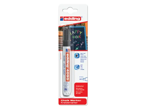 Krijtstift edding 4095 rond zwart 2-3mm blister