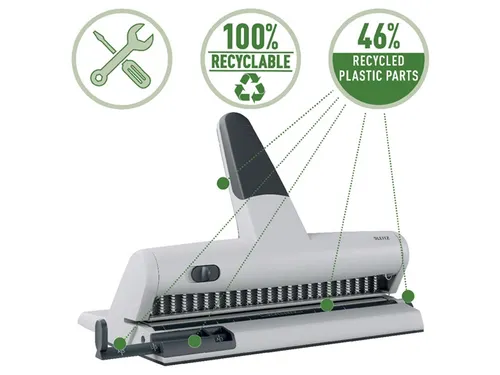 Perforator Leitz 5115 heavy duty 23-gaats 15vel zilver
