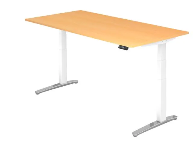 bureau assis-debout à régl. de haut. élec. HxlxP 650-1290x2000x1000