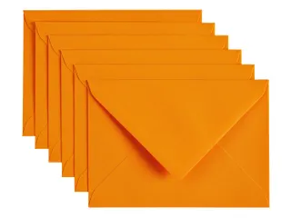 Envelop Papicolor C6 114x162mm oranje pak à 6 stuks - 1