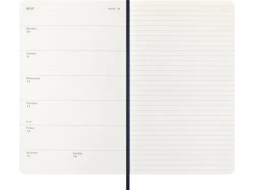 Agenda 2027 Moleskine 12M Weekly 7dag/1pagina large sc sapphire blue