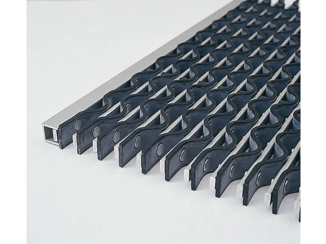 schoonloopmat,v. binnen/buiten,LxB 585x785mm,zwart/zilverkleurig