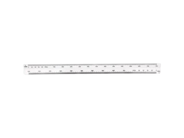 Schaalstok Westcott 30cm 1:500/1000/1250/1500/2000/2500