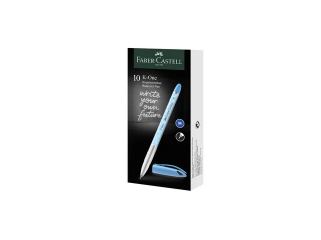 Balpen Faber-Castell K-One 0.7 blauw doos 10 stuks