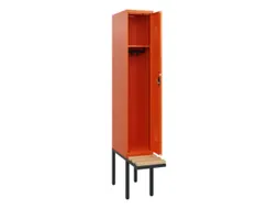 locker met bank,HxBxD 1950x300x815mm,1vak,vak B 300mm,cilinderslot