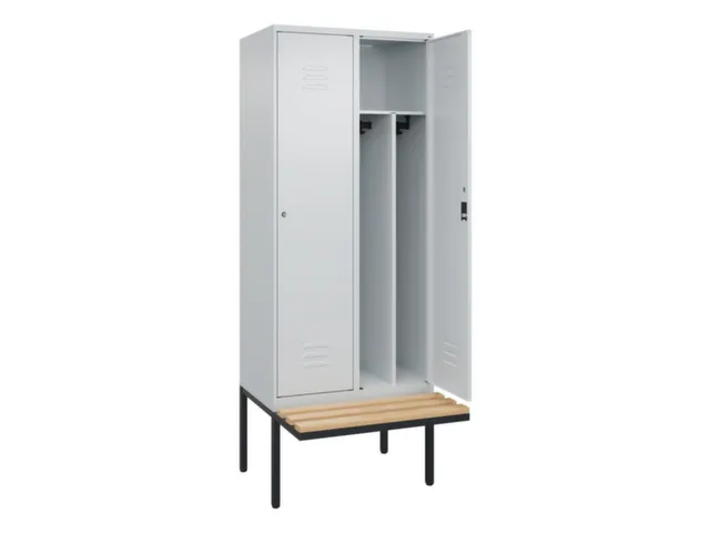 locker voor scheiding van kleding,HxBxD 2120x800x815mm,2vak