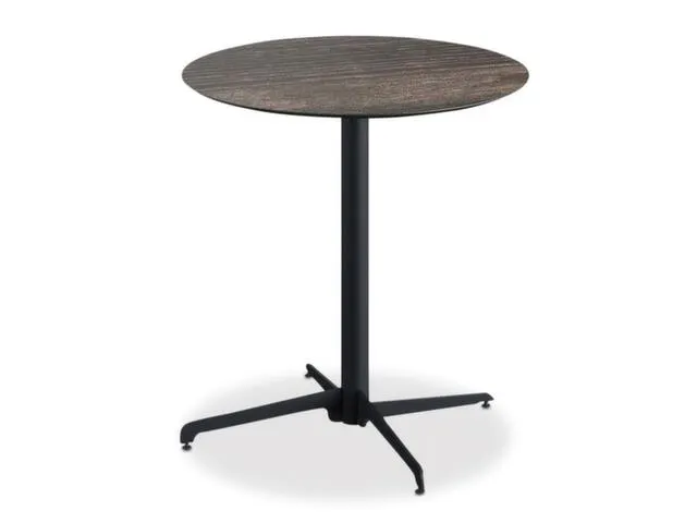 outdoortafel,HxØ 740x700mm,rond,X-onderstel zwart