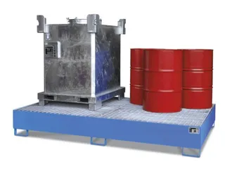 opvangbak,v. 2xIBC/10x200l vaten,opvangvol. 1000l - 1