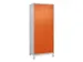 armoire vestiaire noir et blanc,HxlxP 1950x800x500mm,2compart.