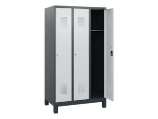 schoollocker,HxBxD 1630x900x500mm,3vak,vak B 300mm,cil.-slot,voeten - 1