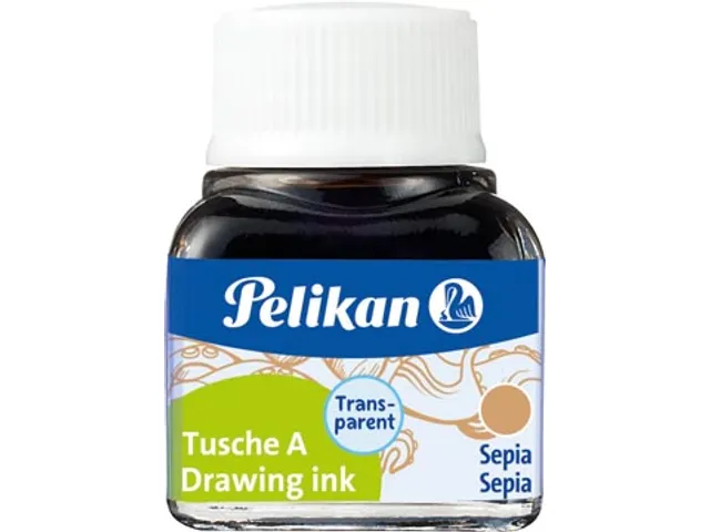 Oost-Indische inkt sepia, flesje van 10 ml