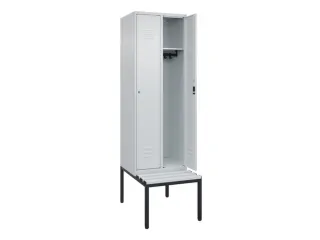 locker met bank,HxBxD 2120x600x815mm,2vak,vak B 300mm,cil.-slot - 2