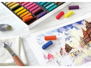 Pastelkrijt Faber-Castell halve lengte etui à 72 stuks - 3