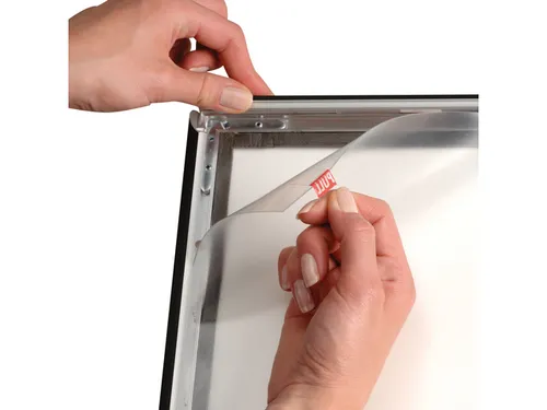 Kliklijst Seco A2 zwart 25mm Aluminium frame, anti-glans PVC voorkant