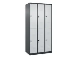 dubbeldekse locker,HxBxD 1850x900x500mm,3x2vak.,vak B 300mm