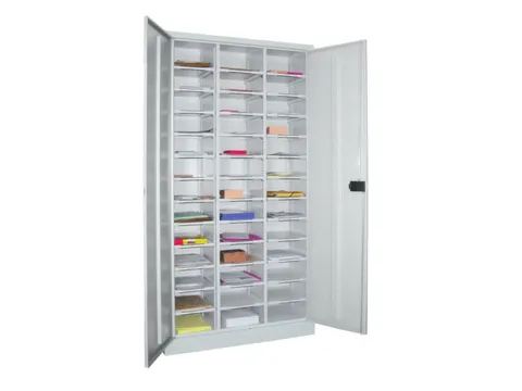 post-/sorteerkast,HxBxD 1950x1000x400mm,RAL7035,front RAL7035