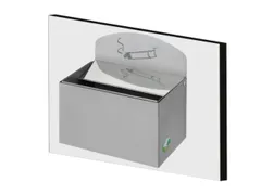 Wandasbak 125x 200x 125mm Achterwand Verzinkt Plaatstaal Rvs