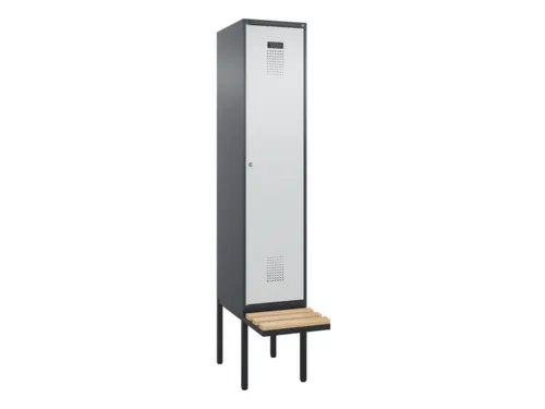 locker met bank,HxBxD 2120x400x815mm,1vak,vak B 400mm,cilinderslot