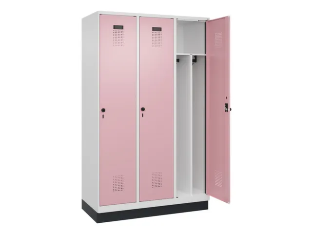 locker voor scheiding van kleding,HxBxD 1950x1200x500mm,3vak