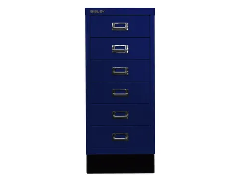 kantoor-ladekast HxBxD 670x279x380mm 6 laden romp oxfordblauw staal