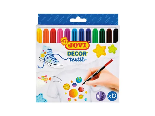 Textielstift Jovi assorti set à 12 stuks