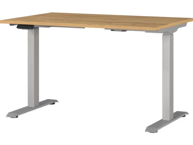 Elektrisch ihv bureau,HxBxD 720-1200x1200x800mm,blad Grandson-eiken