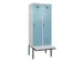 locker met bank,voor scheiding van kleding,HxBxD 2120x800x815mm,2vak