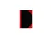 Cahier de notes Bantex noir/rouge A6 ligné 70g 96 feuilles