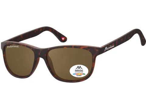 Zonnebril Montana met bruin gepolariseerd glas mat turtle