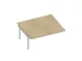 table de rallonge,p. bureau Bench à 4 pieds,HxlxP 730x1800x1600mm