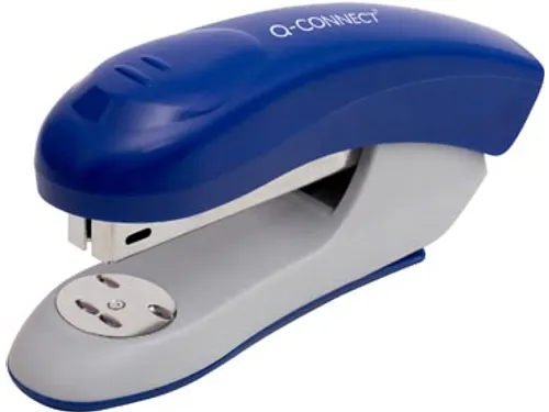 Q-connect Nietmachine Plastic Half Strip 20vel Blauw