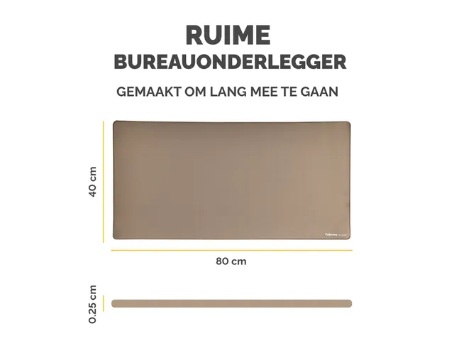 Bureau-onderlegger Fellowes Breyta zand 80x40cm