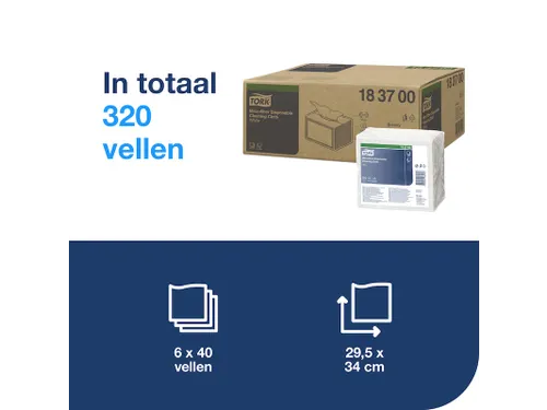 Microvezeldoek Tork Premium Disposable 40 vel wit 183700