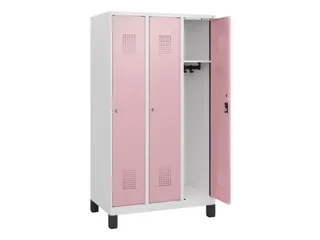 schoollocker,HxBxD 1630x900x500mm,3vak,vak B 300mm,cil.-slot,voeten - 1