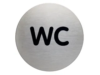 Infobord Pictogram Durable 4907 Wc Rond 83mm rvs - 1