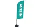 Promotievlag Alu Wind complete set "NIEUW" Turquoise ECO print