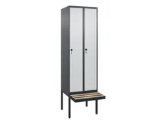 locker voor scheiding van kleding,HxBxD 2120x600x815mm,2vak