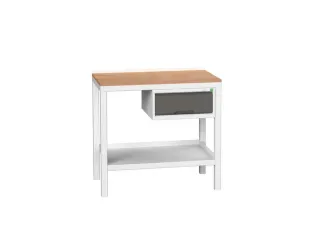 werkbank,HxBxD 930x1000x600mm,multiplexblad,4voeten,uitrusting: lade - 1