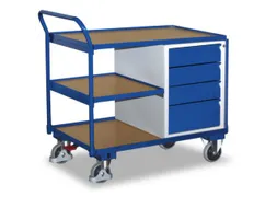 Tafel- En Kastwagen 250kg Laadvl. Lxb 1000x600mm 3 Etages 4 Laden