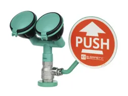 oogdouche,douchekoppen gebogen,m. debietmeter,14l/min,RVS/kunststof