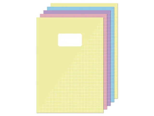 Schrift Kangaro A4 ruit 10mm pastel assorti kleuren pak a 5 stuks