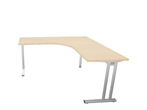 bureau in vrije vorm,HxBxD 740x1600x1600mm,vrije vorm,NE-esdoorn